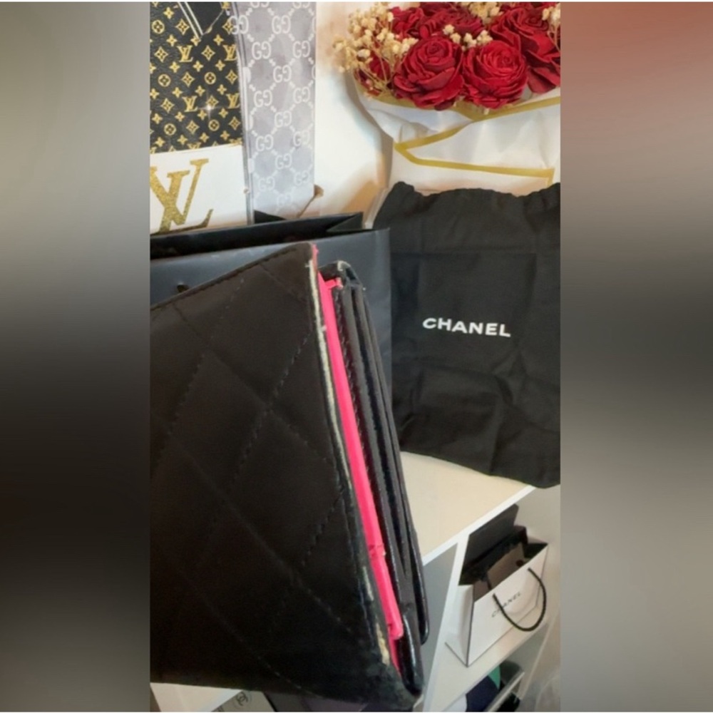 Chanel Cambon Wallet Black Quilted Leather, With dust bag and gift bag - Picture 13 of 16